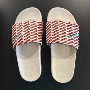MARC JACOBS “love” White Women’s Slide Sandals Size 37 - NEW